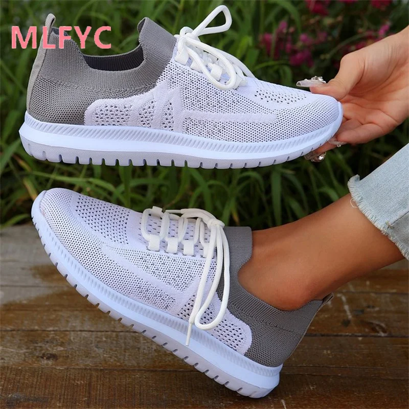 Casual Shoes Summer New Women's Shoes Lace up Comfortable Single Shoe Flat Bottom Comfortable Lightweight Single Shoe