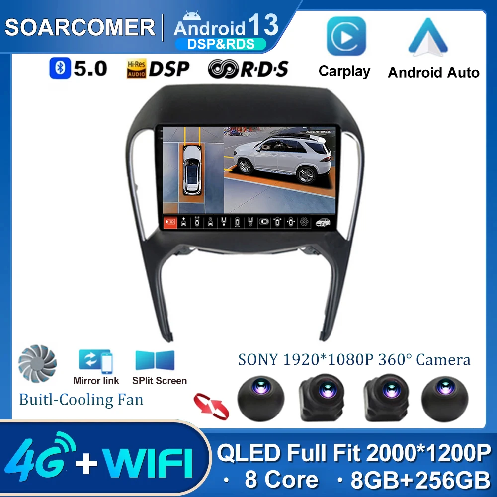 

Автомобильный радиоприемник на Android 13 для Chery Arri авторской видеонаблюдения мультимедийный плеер Восьмиядерный 2Din Carplay стерео SWC DSP 360 без DVD