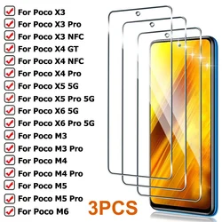 Premium 3-Pack Tempered Glass Screen Protector for Glass (For POCO X4 Pro 5G)