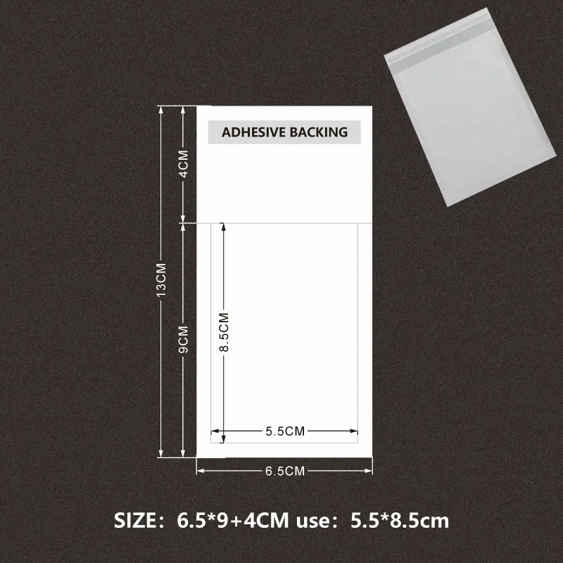 Eco-Friendly Biodegradable Self-Adhesive Semi-Transparent Bags