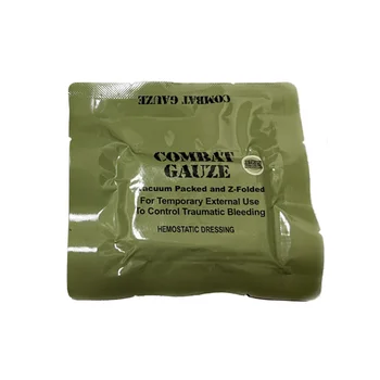 Hemostatic Kaolin Gauze Combat Emergency Trauma Z-Fold Soluble For Ifak Tactical First Aid Kit Medical Wound Dressing