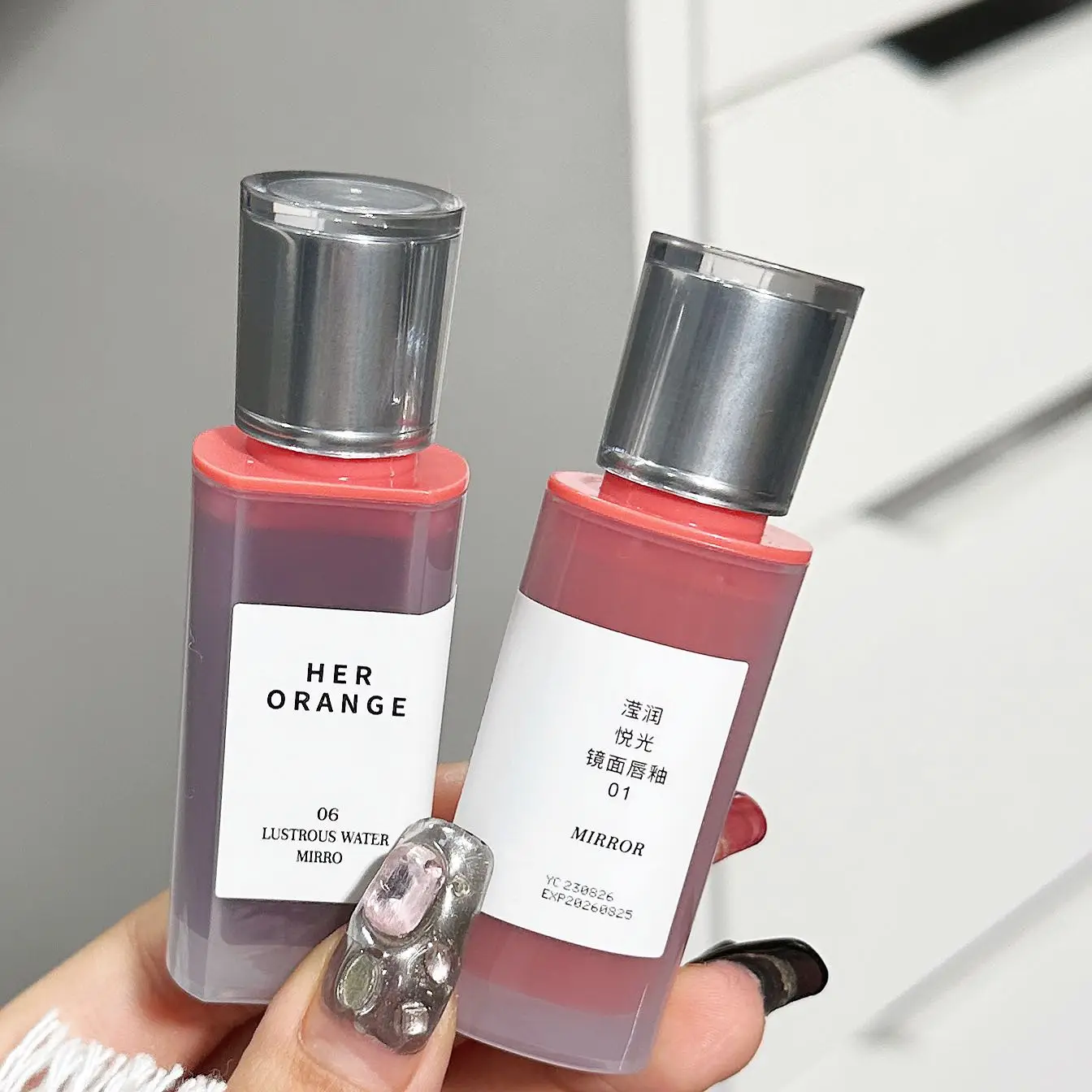 Herorange Hydrating Gloss Lip Tint Watery Texture Plump Glass Lips Long Lasting Non-Dry Dating Daily Makeup