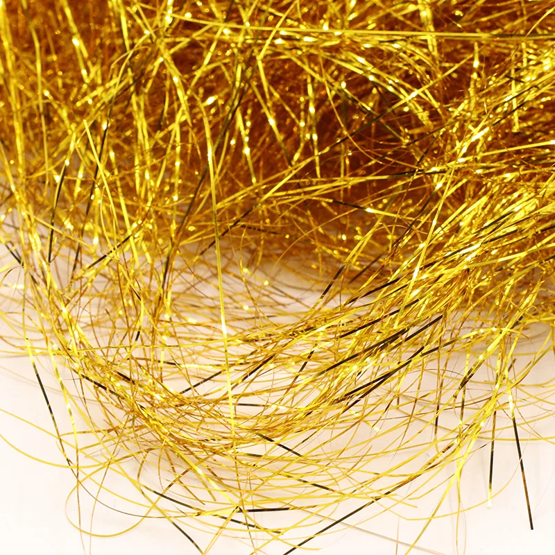 Paper Raffia Shredded Confetti 1mm Gold Silver Colored Silk For Cosmetic Packaging Wedding Party Gift Box Filler
