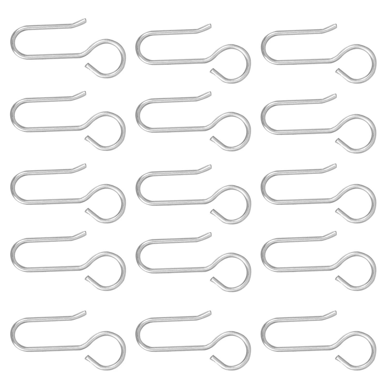 60pcs Curtain Track Hooks S Shaped Metal Small Curtain Hooks Replacement Drape Wire Hook Gliders Hardware