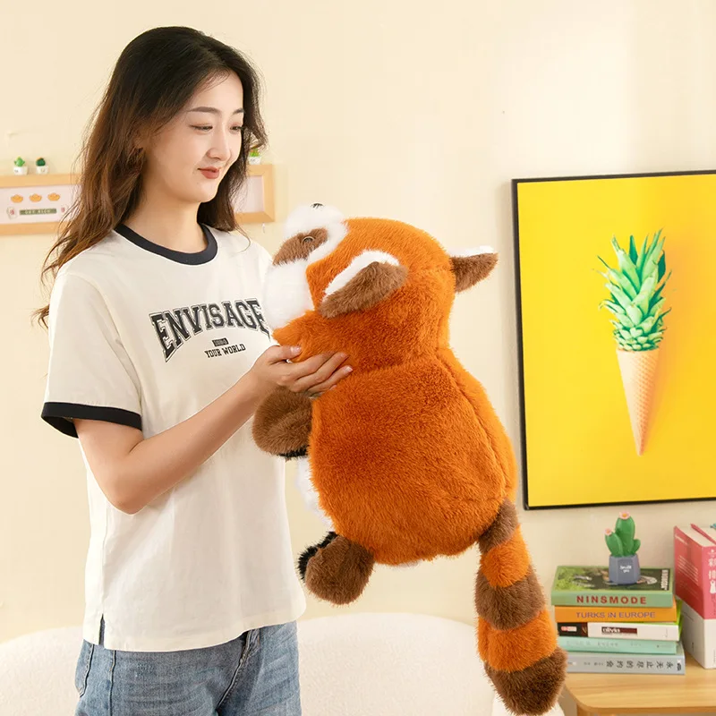 Real Reversible Panda Plush Toy Cute Red Giant Panda Soft Pillow Children Baby Birthday Christmas Gift 3