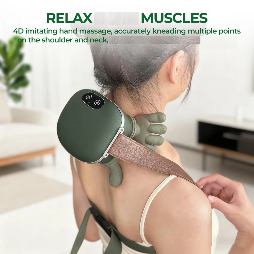 Neck Massager Cervical Pillow Shoulder Massager Trapezius Shiatsu Kneading Muscles Body Back Leg Massagers Pillow Relaxation
