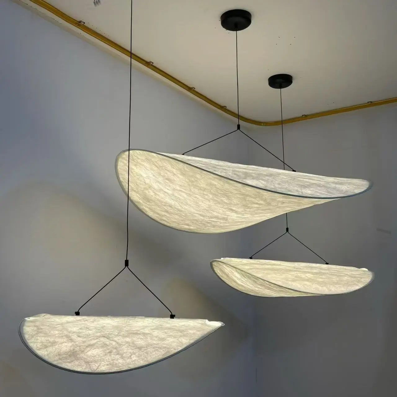 Nordic Tense Chandelier LED Ceiling Chandelier for Living Room Home Decor Adjustable Handmade Silk LED Pendant Hanging Lamp pendant lights,ceiling light,pendant lamp,chandelier lighting