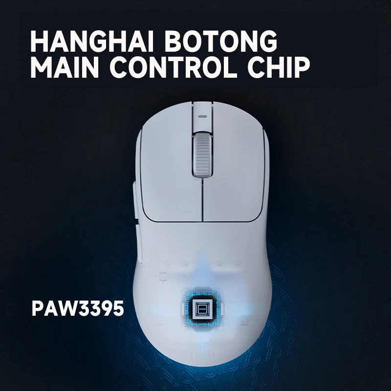 SEJISHI AJ199 MAX 26000dpi PAW 3395 2.4Ghz BT5.2 Wireless Mouse 3-Mode Optical Micewith USB Receiver Gamer 6 ButtonsMouse For PC