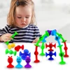 1/19pcs Suction Cup Building Toy Soft Cartoon Bees Blocks Sucker Toy Parent-child Interactive Game Gift Kids Learning Toys 2