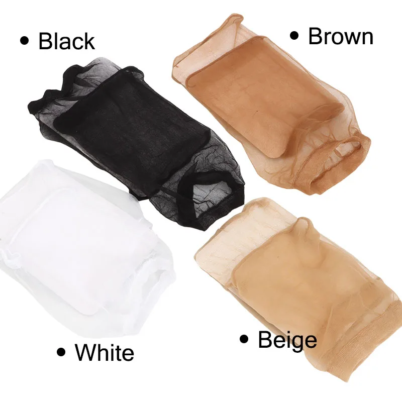 Wholesale 10Pack Invisible HD Wig Cap For Lace Front Wig Transparent Wig Cap Black White Brown Beige Stocking Wig Caps For Women 2