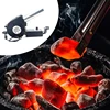 BBQ Air Blower Portable BBQ Fan Air Blower Handheld Barbecue Fan US/EU Plug 5