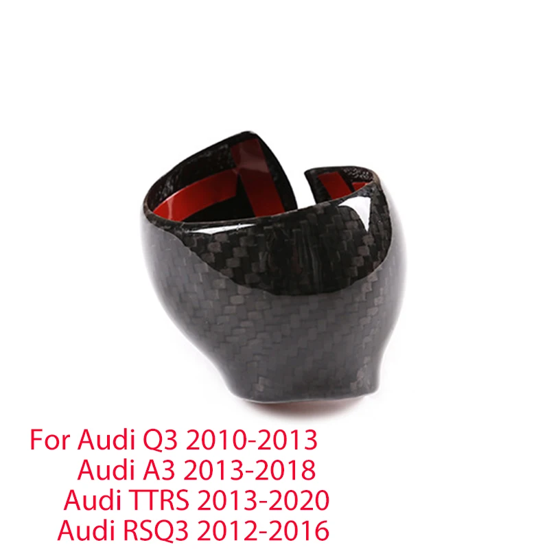 실제 탄소 섬유 자동차 중앙 제어 기어 헤드 장식 부품, 아우디 Q3 A3 TTRS RSQ3 2010-2020 용