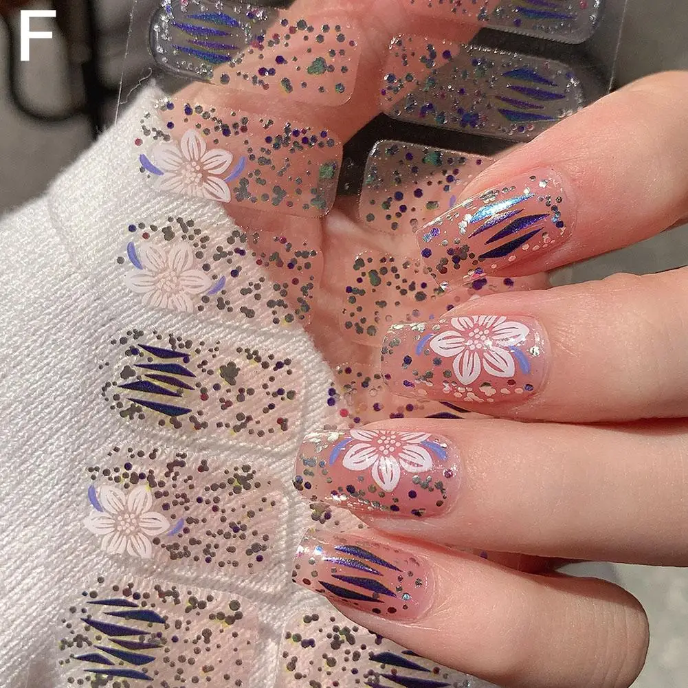 8Colors Semi-cured Gel Nail Stickers Solid Color Nail Semi-baked Paste Decals UV Lamp Need Tips Full for Women G2Z3 nail stickers nail art decoration nail decals