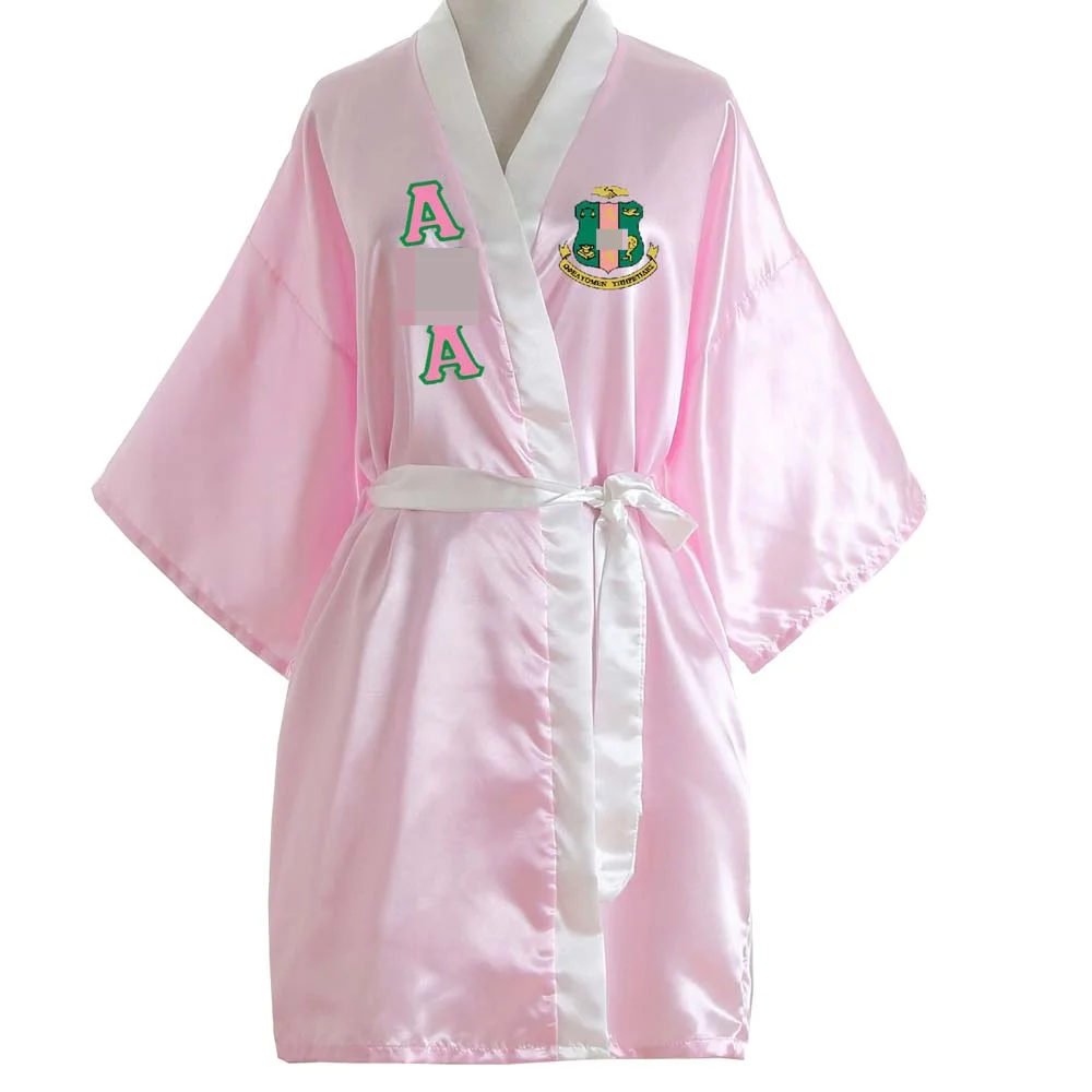 Sorority Fraternity Loose Silk Bathrobe Lace Satin Clothes Robe ...
