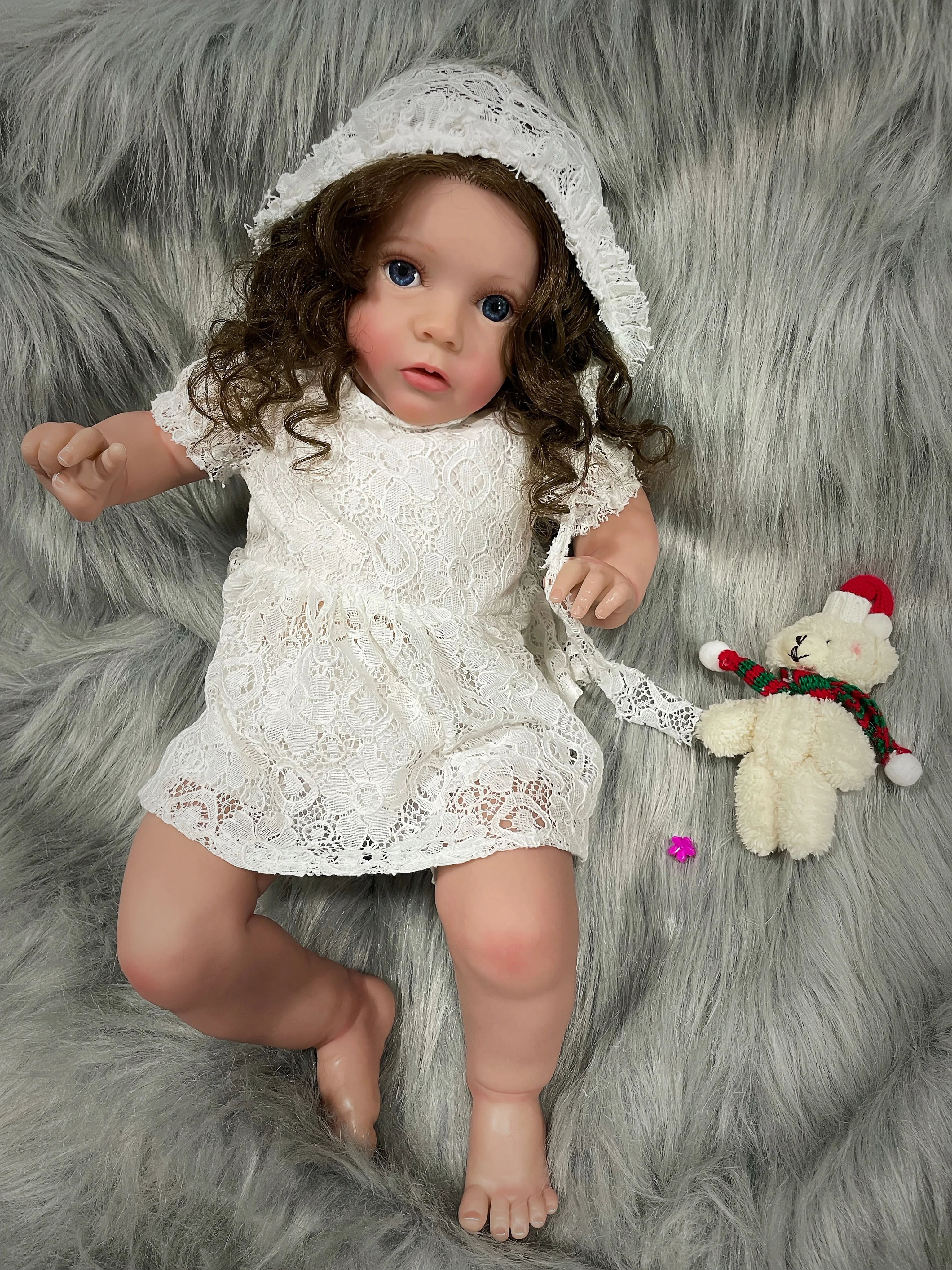 

24Inch Huge Size Reborn Toddler Missy Doll Princess with Rooted Long hair High Quality 3D Painted Skin Finished Girls Dolls