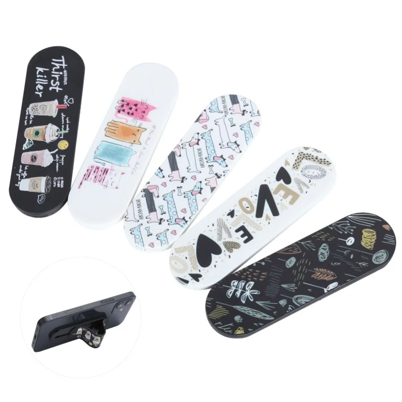 5Pcs MOMO STICK Smart Phone Adjustable Stand Finger Strap Reusable Stick Gel Pad Holder 5