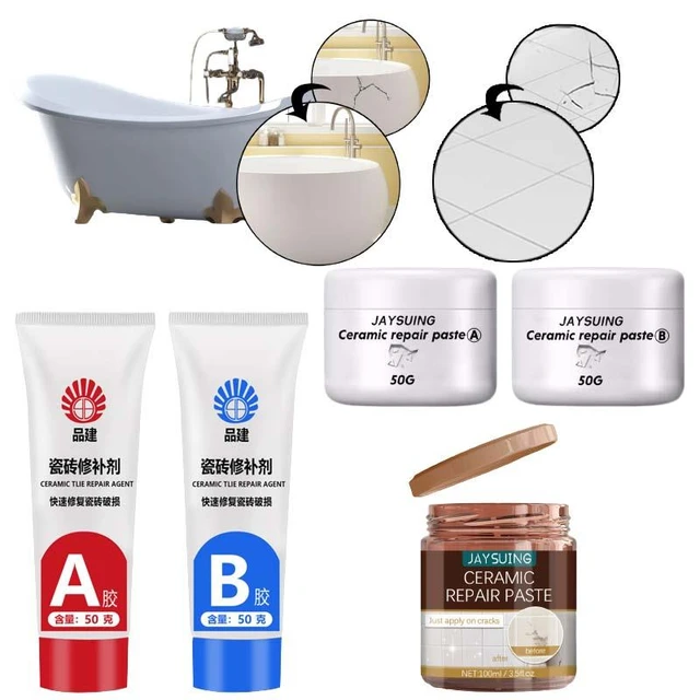 Tile Repair Agent AB Adhesive Ceramic Tile Repair Glue Marble Brick Floor  Toilet Washbasin Glaze Repair Crack Repair Caulk Glue - AliExpress