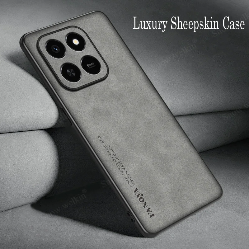 Luxury Sheepskin Leather Shockproof Silicone Phone Case Cover Coque