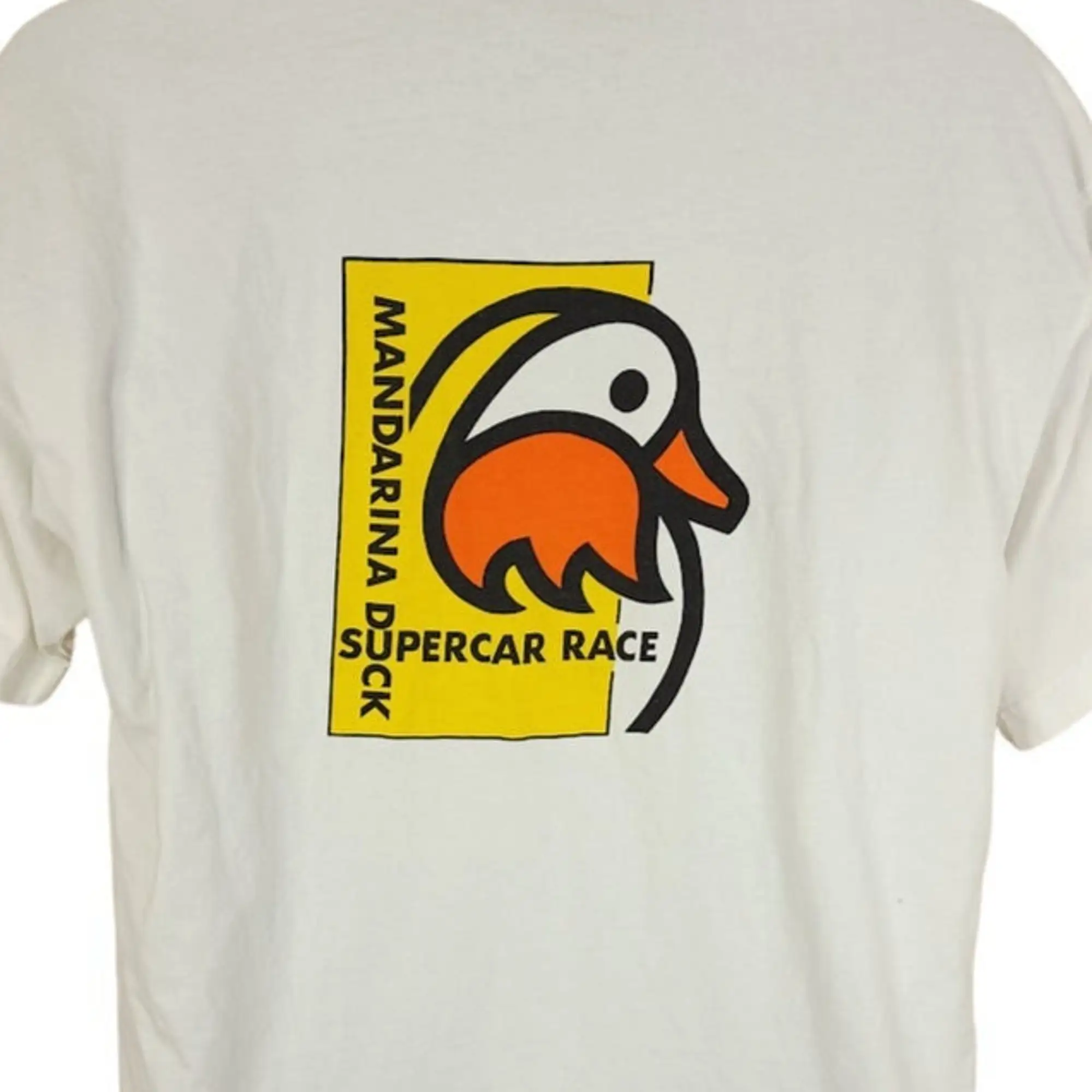 Mandarina Duck Supercar Race T Shirt Vintage Anni '90 Y2K Racing Mens Size Large