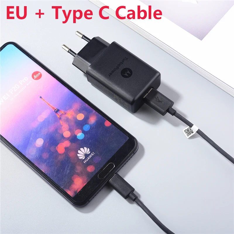 New 15W Motorola Fast Turbo Charger EU Power Adapter Micro USB/Type C Quick Charging Cable For Moto Edge S X30 Z3 G5 Plus/G9 P30 65w usb c charger Chargers