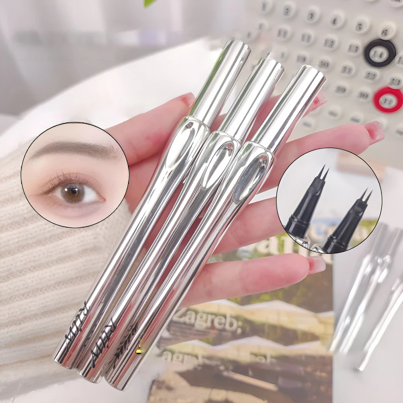 Liquid Eyebrow Pencil Waterproof 2 Point Microblade Brow Pen_voghion.com