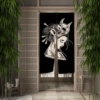 Geisha Japanese Style Door Curtain Ladies Kitchen Bedroom Bathroom Izakaya Wind And Moon Place Partition Half Curtain Decoration 5