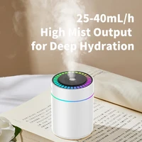Mini humidificateur d'air électrique USB, diffuseur d'arôme, purificateur d'huile essentielle avec lumières et générateur de brume pour voiture, maison, chambre à coucher 5