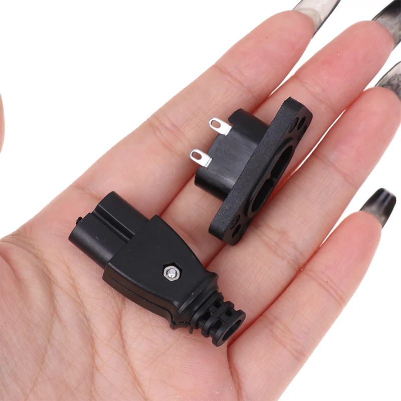 C8 male power socket C7 female plug power outlet embedded electric connector 35mm*15mm AC 2.5A 5A 250v electrical power socket electrical sockets