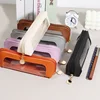 PU Pencil Case Portable Waterproof Transparent Cosmetic Bag Zipper Makeup Brush Storage Bag Sundries Organizers Stationery Gifts 4