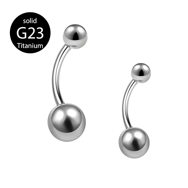 

14G 8mm 10mm G23 Titanium Belly Button Rings Earring Navel Ring Barbell Body Piercing Retainer body jewelry navel bar