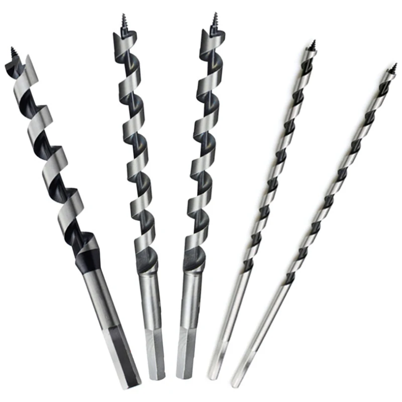 

5PCS 230Mm Hex Shank Extra Long Point Twist Auger Wood Drill Bits Set Woodworking Twist Drill Bit Tool Set 6 8 10 12 14Mm Promot