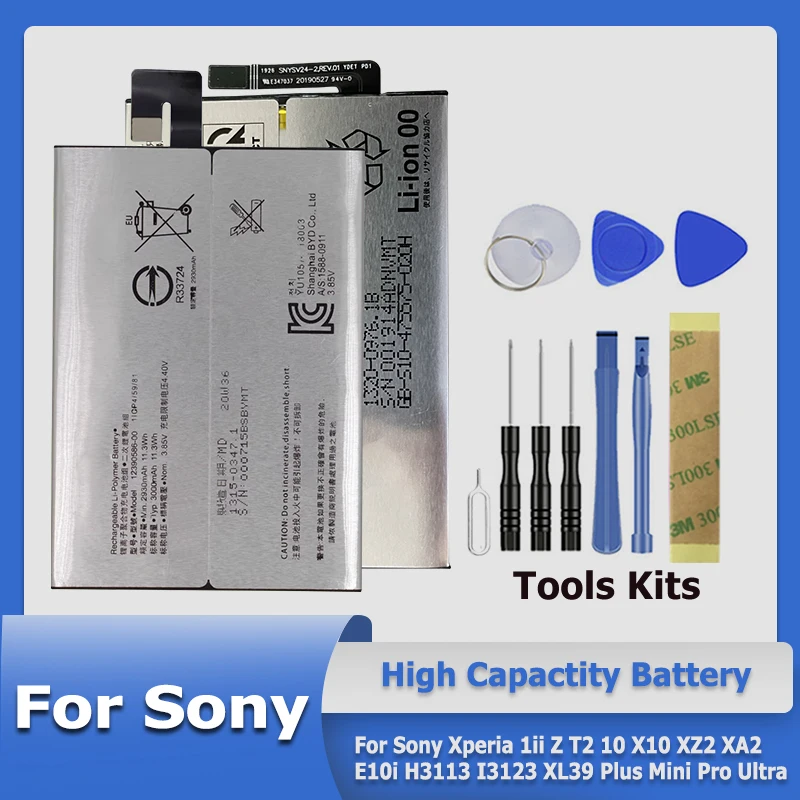 

XDOU LIP1655ERPC X10 Mini SNYSV24 Battery For Sony Xperia 1ii Z T2 10 X10 XZ2 XA2 E10i H3113 I3123 XL39 Plus Mini Pro Ultra