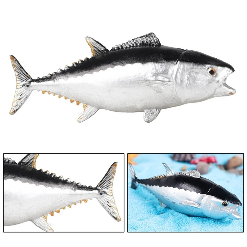 Animal Plastic Fish Model Desktop Home Ornament DIY Realistic Artificial Hand Paint Adult Collection Craft Fish Toy 6