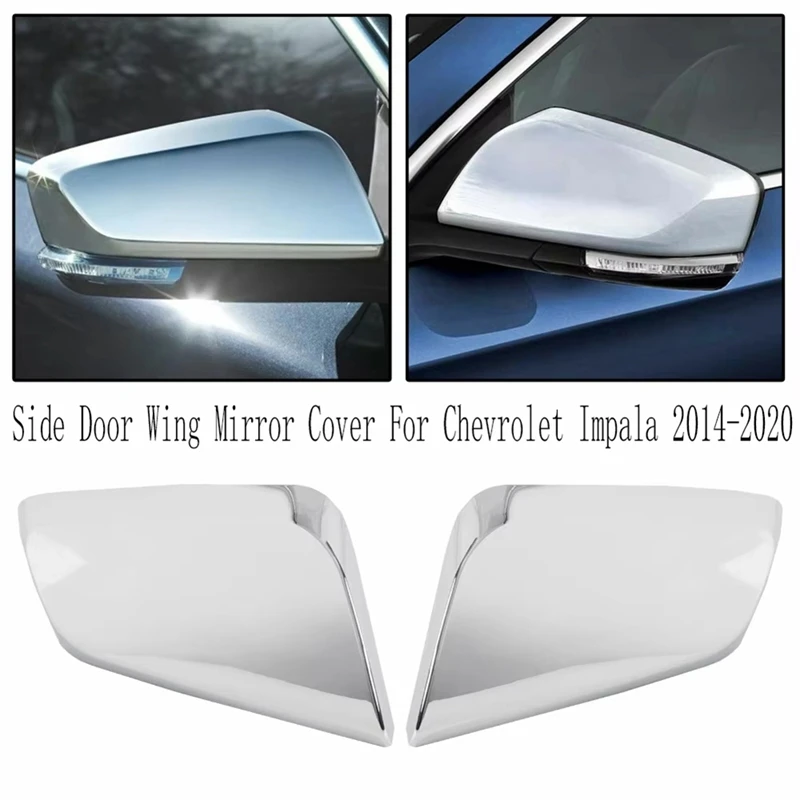 ATT-Side Door Wing Mirror Cover Clip On Mirror Cover Clip Decoration for Impala 2014 -