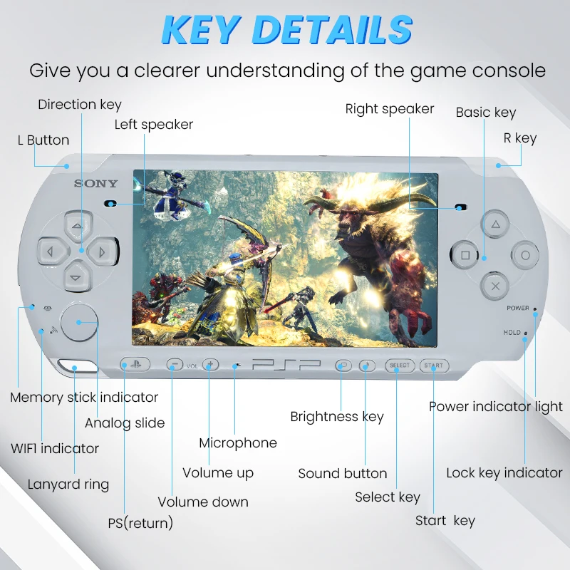 PSP3000　ホワイト PSP 3000 Pearl White - Good Condition - OEM Japan Import US