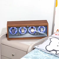 Remontoir de montre vertical domestique, boîte d'évaluation à quatre positions, montres mécaniques, dispositif de remontoir rotatif automatique avec lumière LED 3