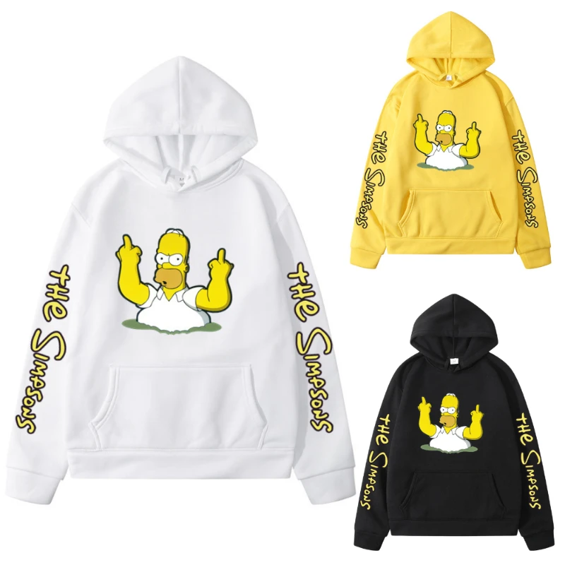 The Simpsonss Homer Jay Simpson Felpa Con Cappuccio Casual Felpe Stampate Anime In Pile Pullover Con Cappuccio Da Uomo E Da Donna Abbigliamento Sporti