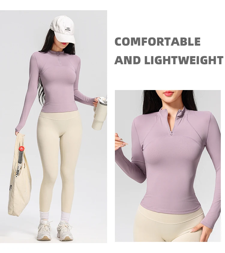 Women's Long Sleeve Yoga Training T-Shirt Horse Riding Sports Fitness Active Wear Top Comfortable Breathable Workout Shirt S0376454b463340fd8a328f2b2f820eaeV