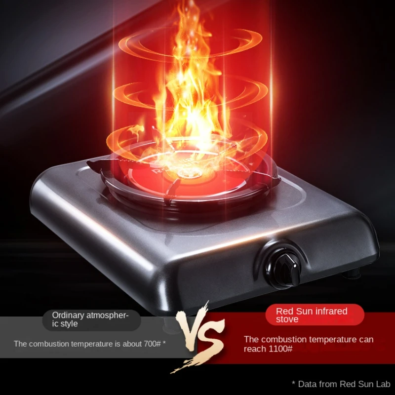 Infrared Cookerfierce Fire Gas Stove Single Stoves, Ionic Extinguishing Protection Home Natural Gas Burner Stove Desktop 2
