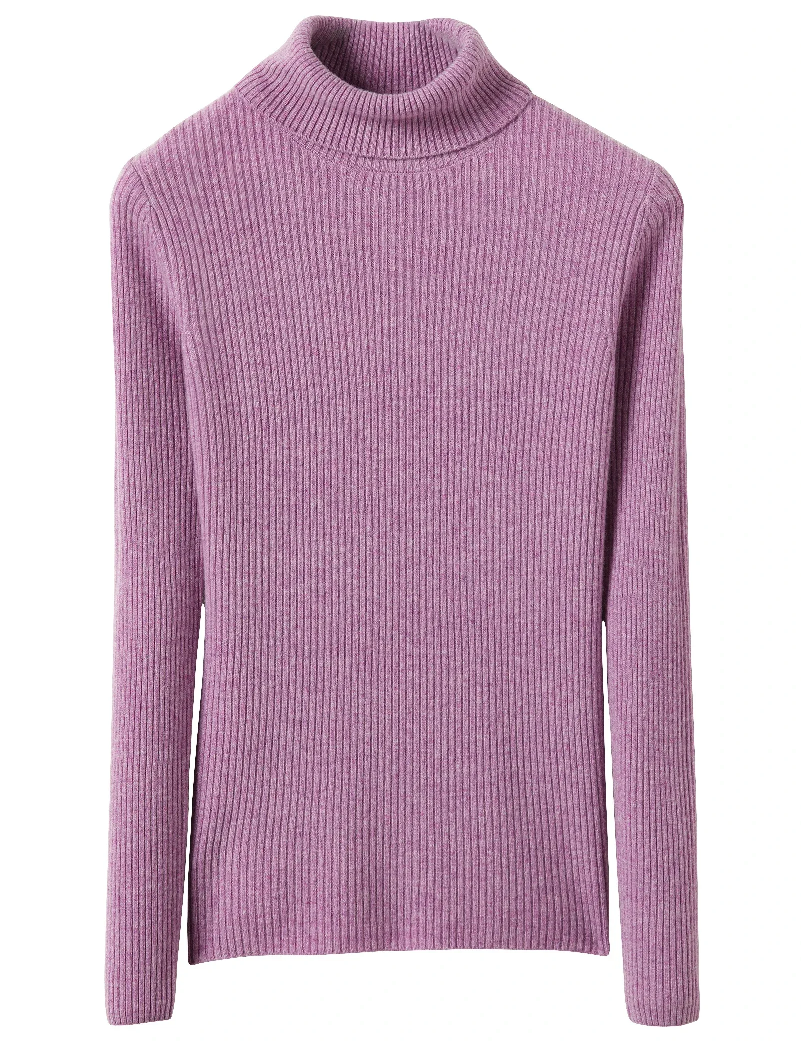 Turtleneck Sweater 100% Wool Sweater Women's Pullovers Long Sleeve Soft Warm 2