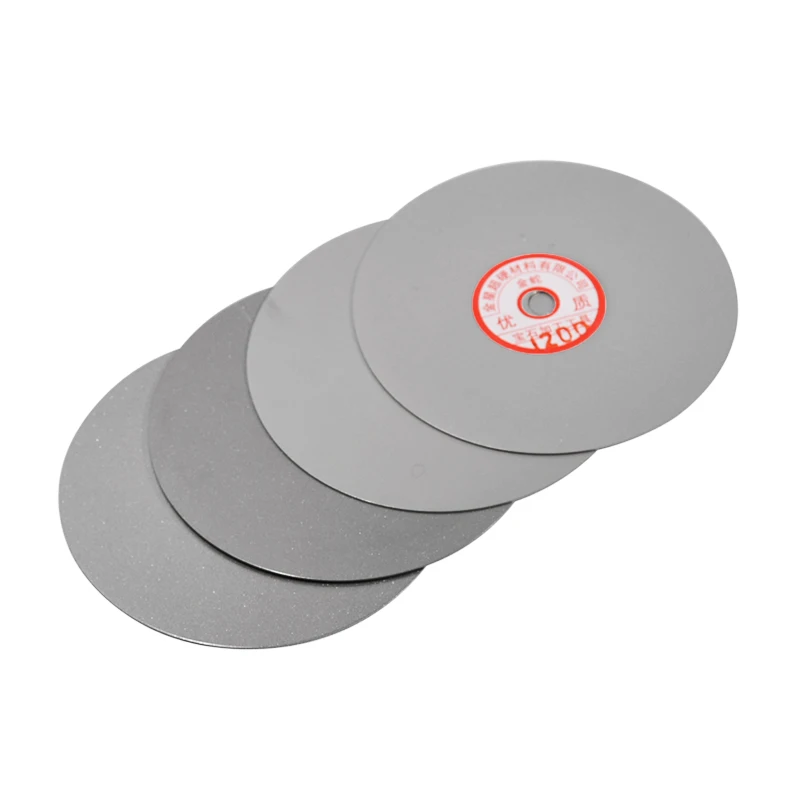 Grinding Disc Grinding Wheel 4pcs/set 150mm Polishing Grinding Disc 600 800 1200 3000 Grit L Diamond Coated Flat Lap Wheel Lapidary Tool Polishing Laps