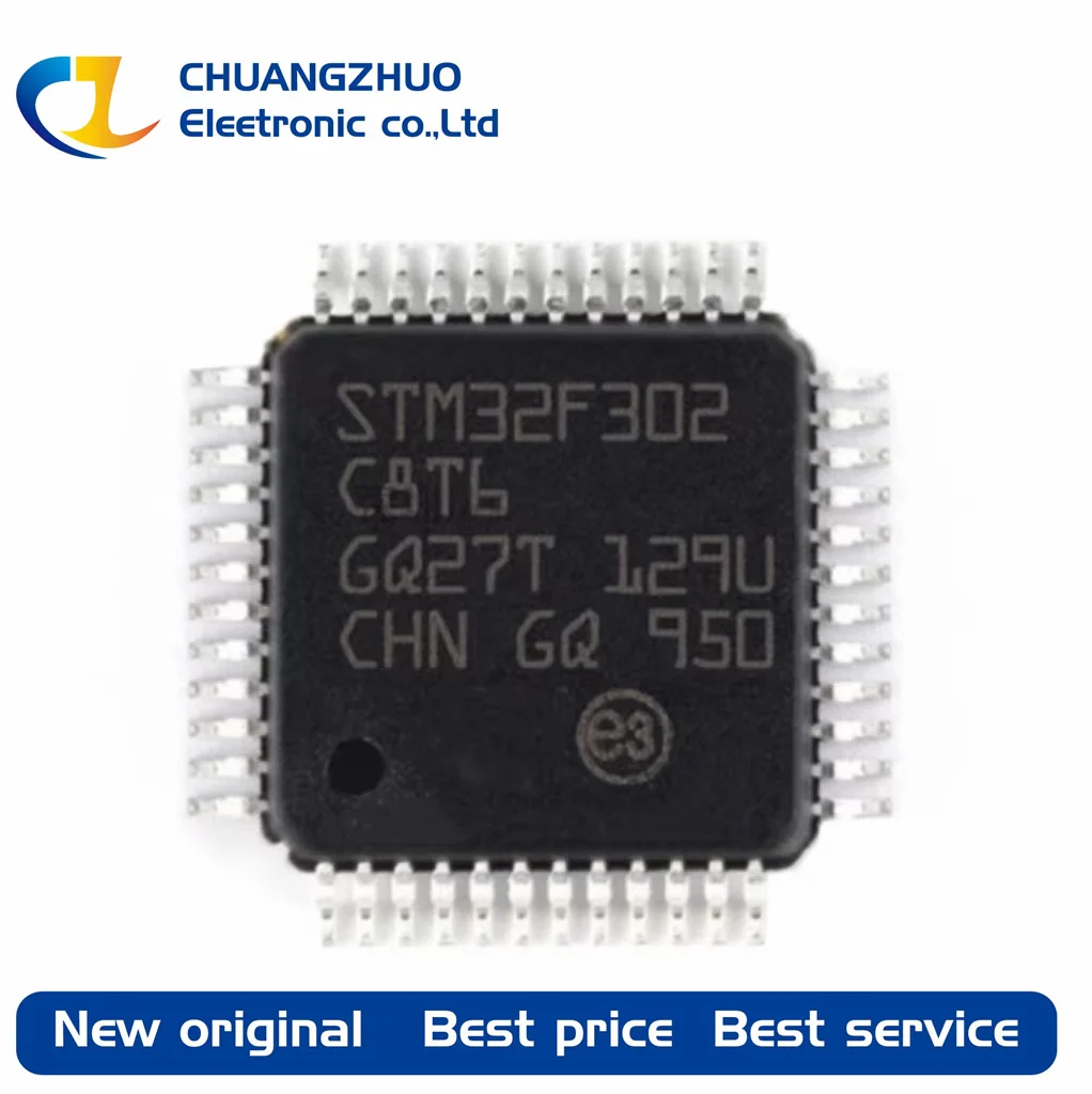 

1Pcs New original STM32F302C8T6 64KB 2V~3.6V ARM Cortex-M4 16KB 72MHz FLASH 37 LQFP-48(7x7) Microcontroller Units