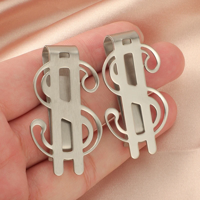 Sleek Stainless Steel Money Clip – Stylish Dollar Design Cash Holder