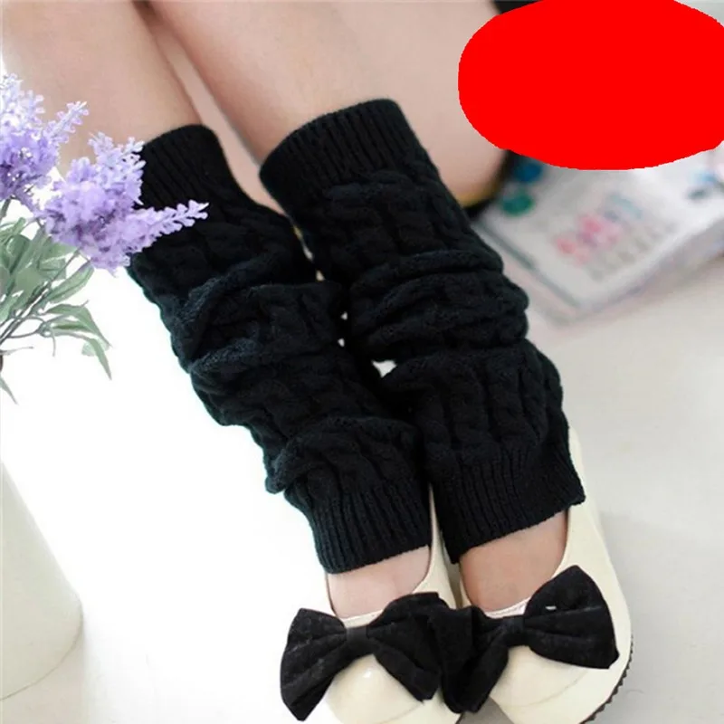 Description Picture 3 of itemSweet Girl Leg Warmers Knitted Foot Cover Women Autumn Winter Leg Warmer Socks Heap Heap Socks Leg Warmers Japanese