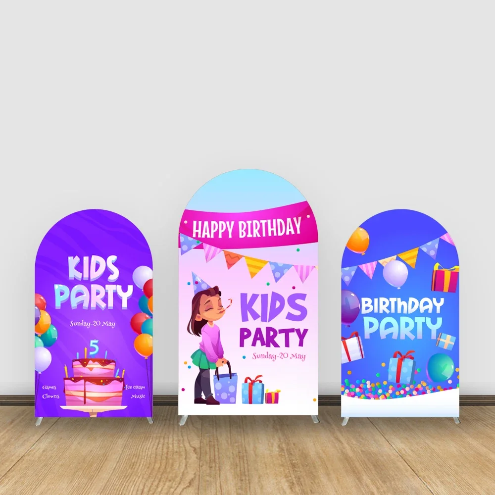 

Customizable Design Arch Backdrop Covers Birthday Balloon Arch Background Elastic Fabric Decoration For Kids Party