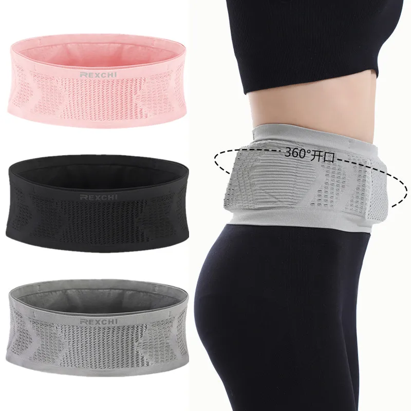 

Seamless Invisible Running Waist Belt Bag Unisex Sports Fanny Pack Mobile Phone Bag Gym Running Fitness Jogging Run Cycling Bag