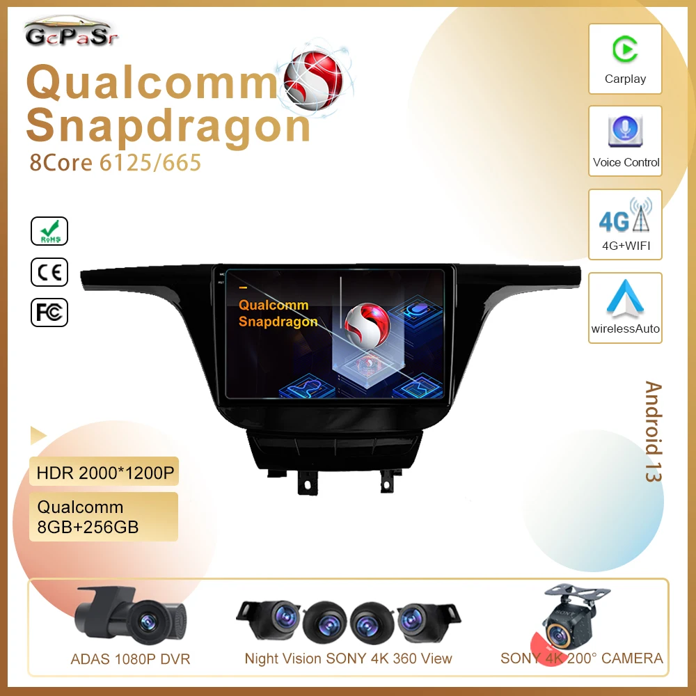 

Qualcomm Android 13 For Buick GL8 3 2017 - 2020 Radio Stereo Multimedia Player GPS Navigation 5G wifi BT No 2din DVD QLED