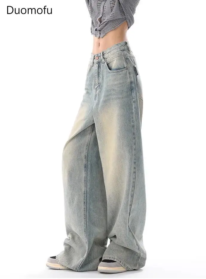 Duomofu-بنطلون جينز كلاسيكي عالي الخصر للنساء ، فضفاض ، بسيط ، كاجوال ، مضطهد ، نحيف ، الموضة الأمريكية ، أنثى ، خريف ، جديد ، 3 Duomofu-بنطلون جينز كلاسيكي عالي الخصر للنساء ، فضفاض ، بسيط ، كاجوال ، مضطهد ، نحيف ، الموضة الأمريكية ، أنثى ، خريف ، جديد ، 3