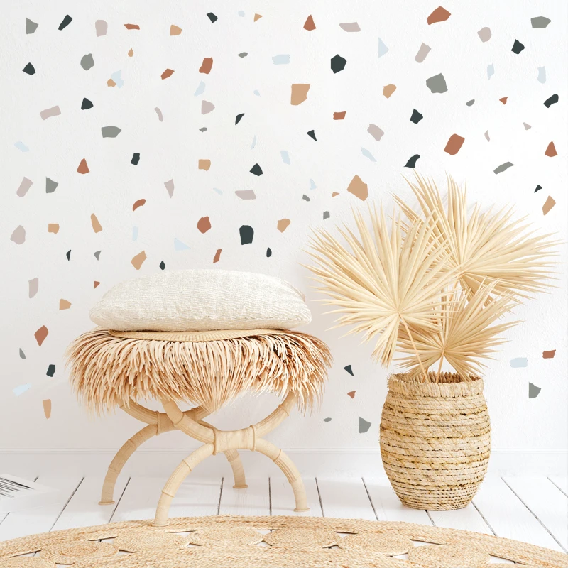 Terrazzo Pattern Irregular Stone Shape Wall Stickers for Living Room Bedroom Bathroom Decorative Wall Decals Home Decor Murals wall stickers