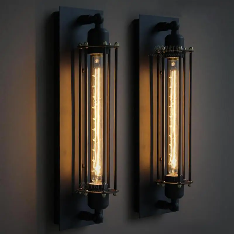Retro Industrial Style Iron Wall Light Corridor Staircase Restaurant Loft Bedroom Lamp Bedside House Decor Indoor LED Lighting 4